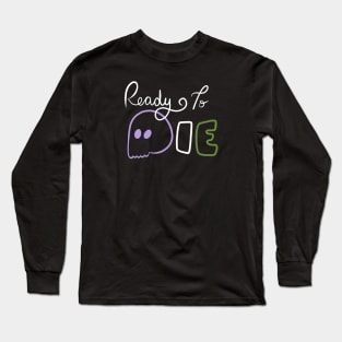 Ready To Die Emo Skull (Genderqueer Colors) Long Sleeve T-Shirt